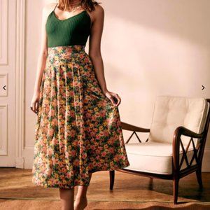 Sezane Alicia Skirt in Jardin Pastel Size 8